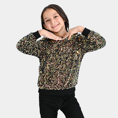 Girls Sequence Sweatshirt -Golden