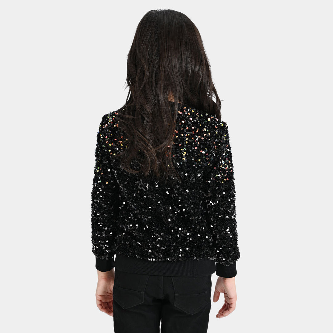 Girls Sequence Sweatshirt - Black Multi