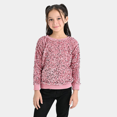 Girls Sequence Sweatshirt -Violet