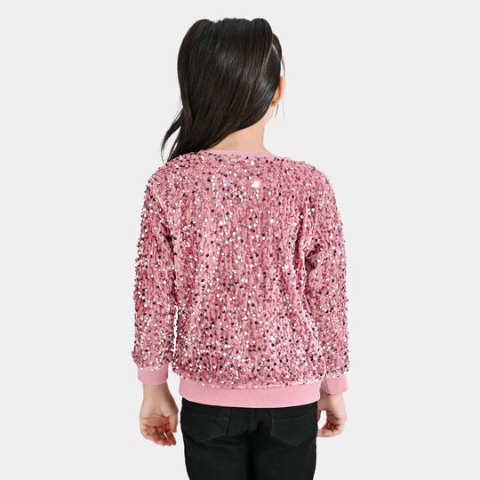 Girls Sequence Sweatshirt -Violet