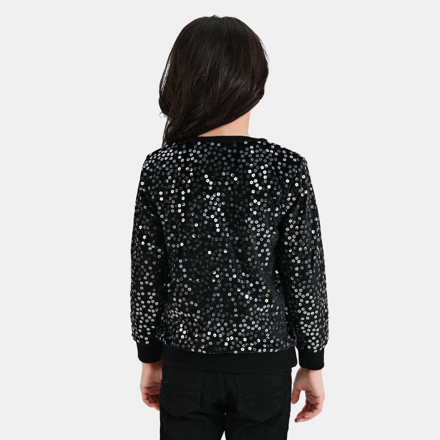 Girls Sequence Sweatshirt - BLACK