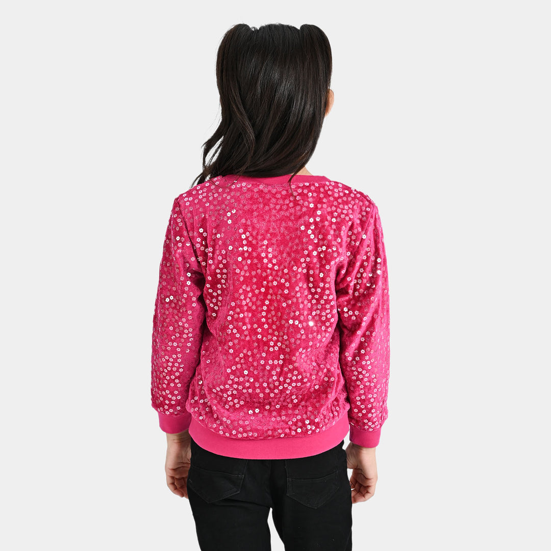 Girls Sequence Sweatshirt -Pink