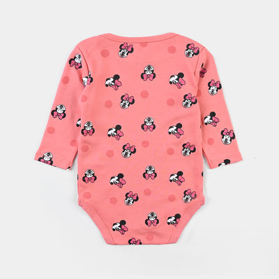 Infant Unisex Cotton Interlock Romper-Shell.Pink