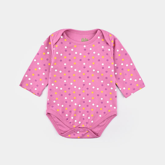 Infant (Unisex) Cotton Interlock Basic Romper Polka Dots