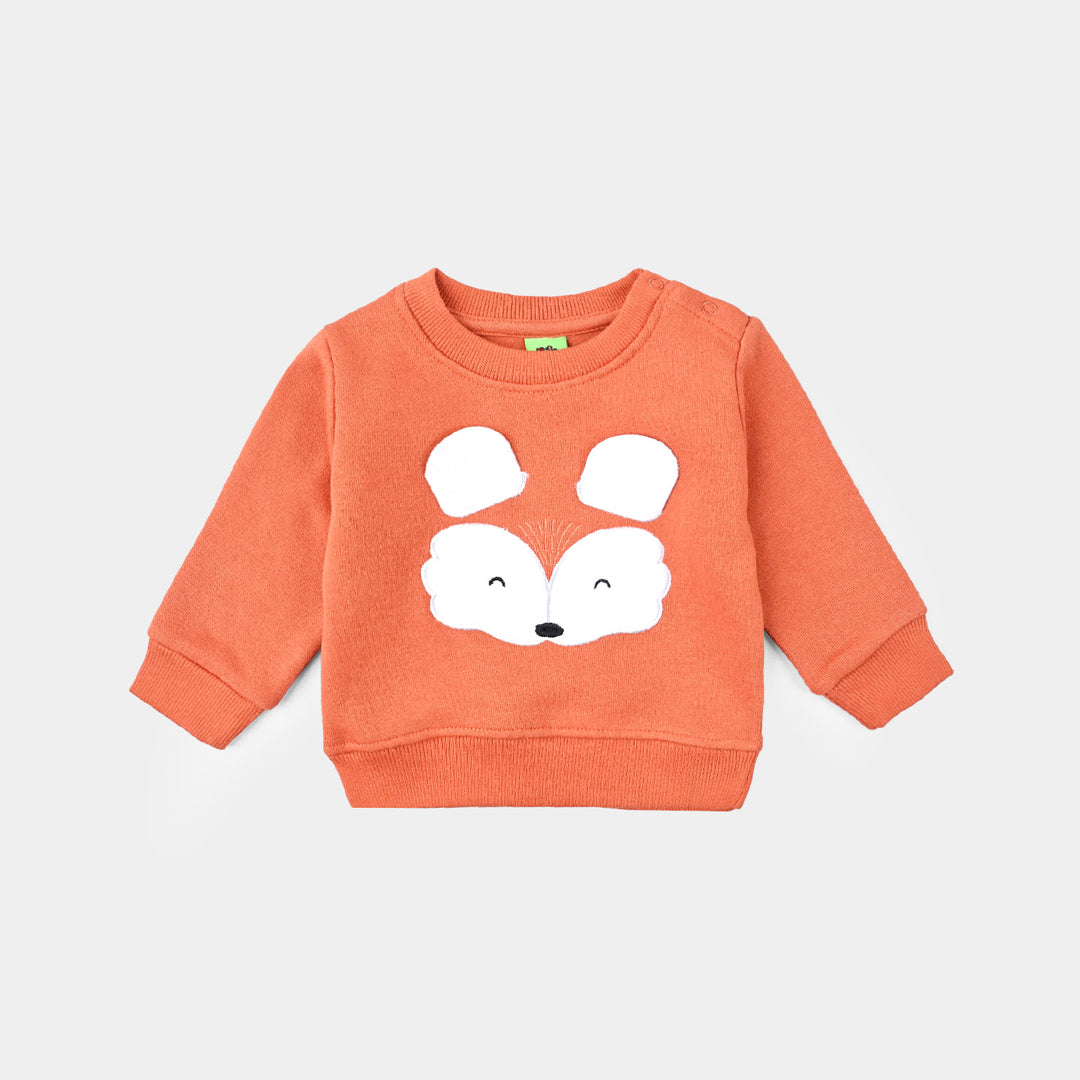 Infant Girls Fleece Knitted Suit Fox-Apr.Orange