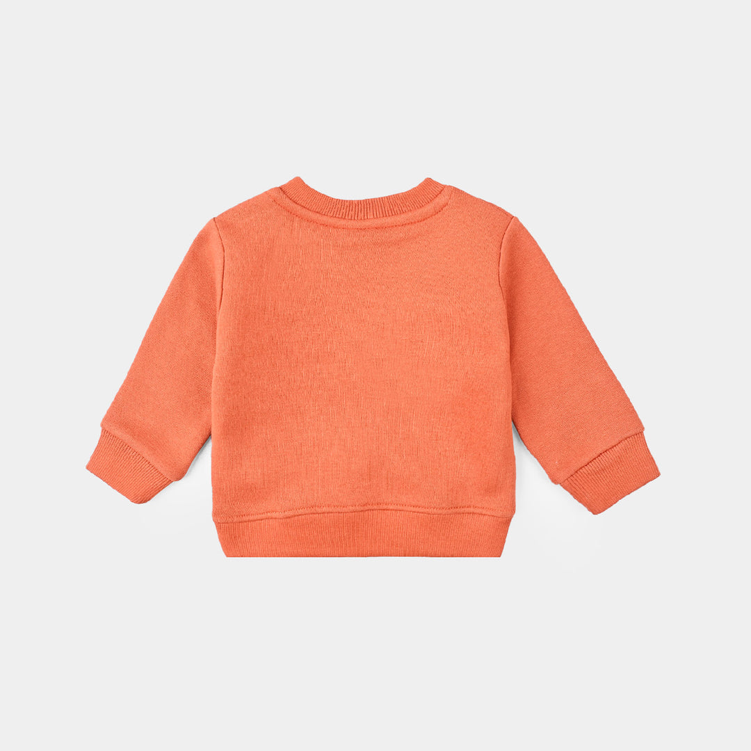 Infant Girls Fleece Knitted Suit Fox-Apr.Orange