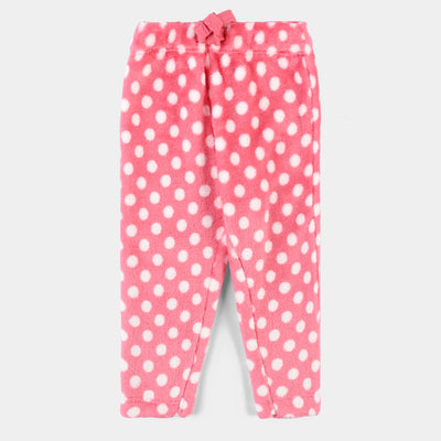 Infant Girls Sherpa Knitted Suit Polka Dots-LT.Pink