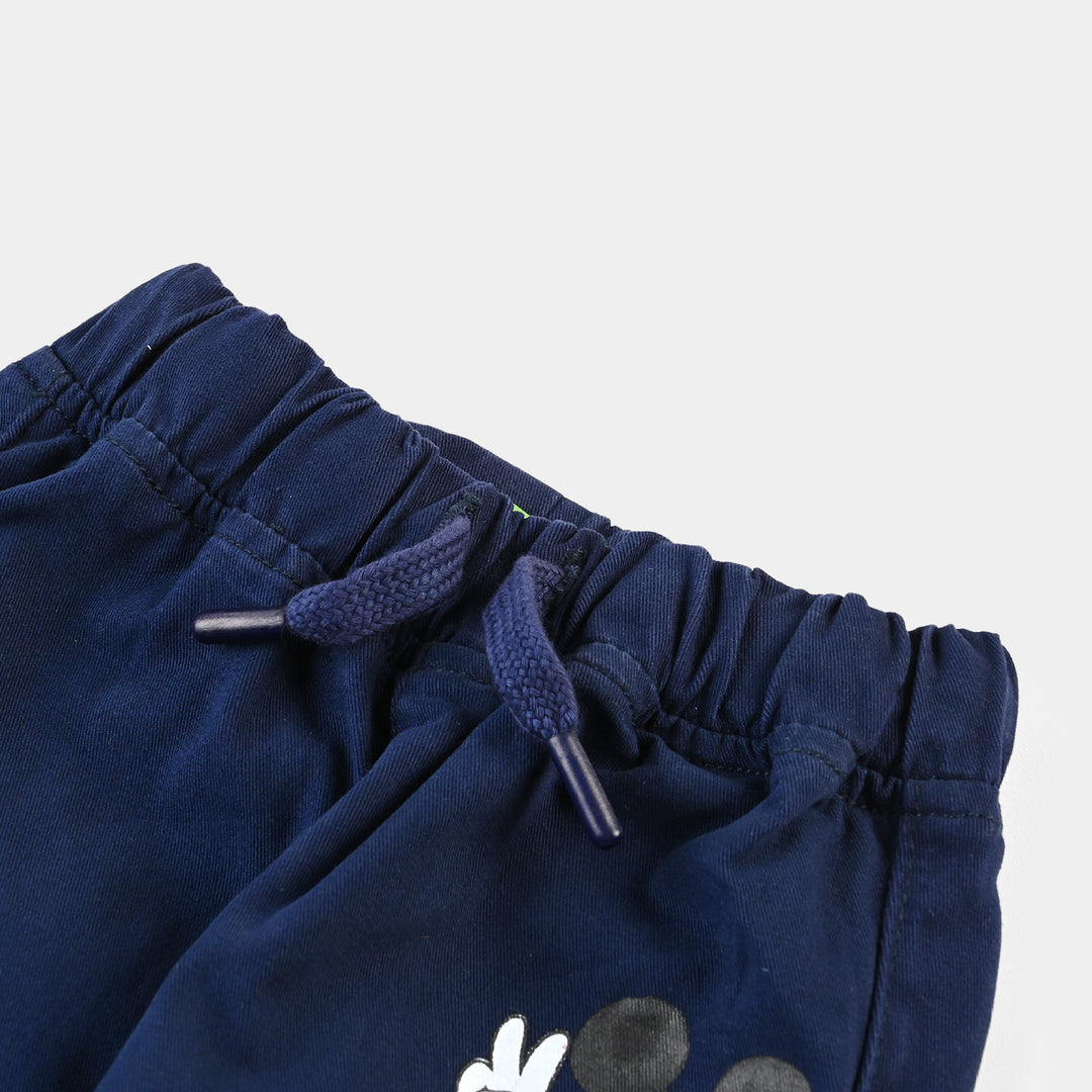 Infant Boys Cotton Twill Pant-Navy Blue