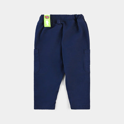 Infant Boys Cotton Twill Pant-Navy Blue