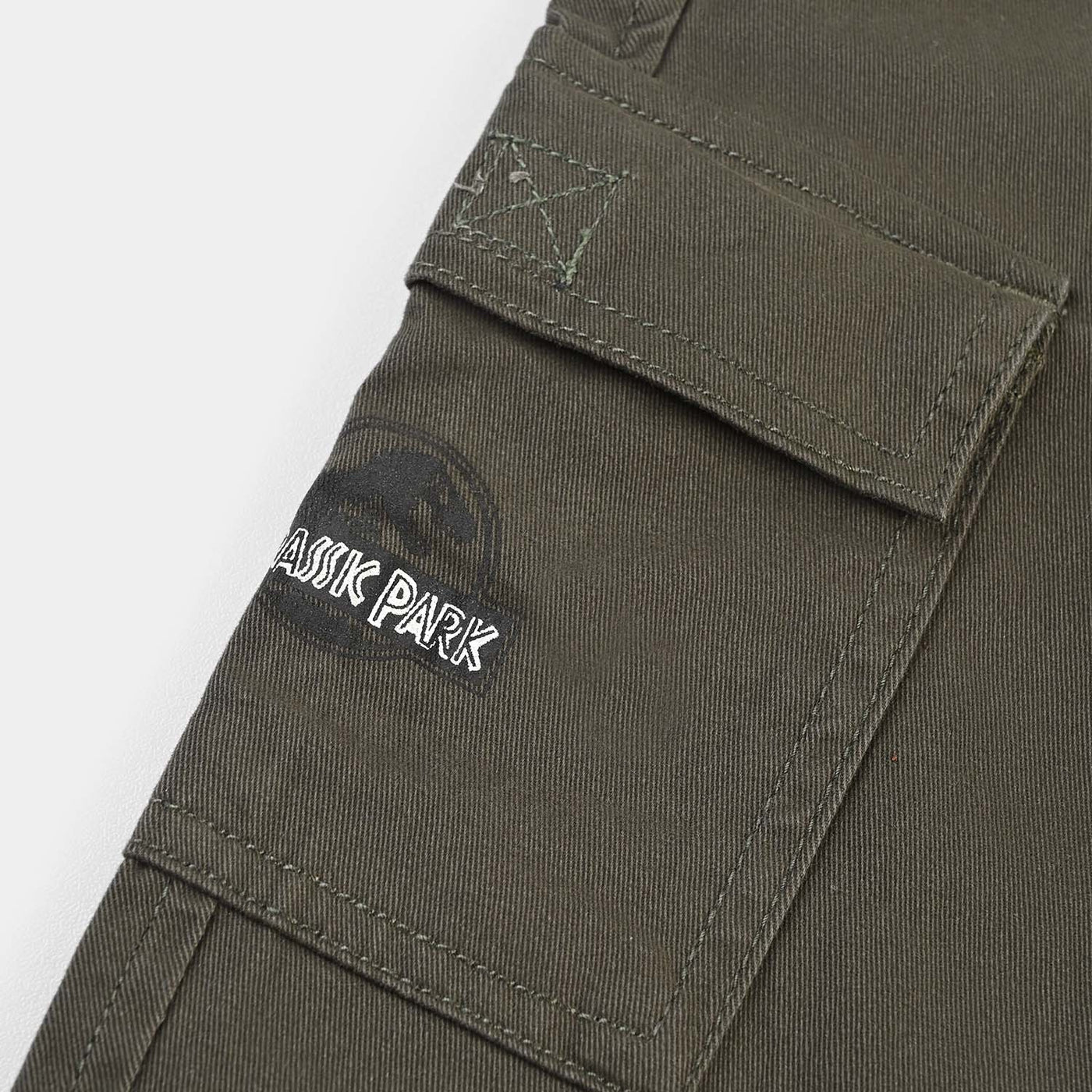 Boys Cotton Twill Pant-Olive Green