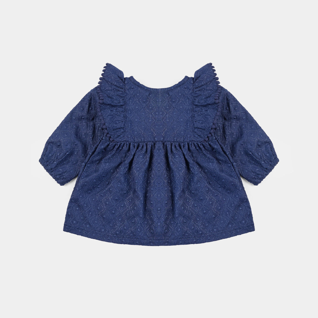 Infant Girls Chicken Kari Woven Suit -NAVY