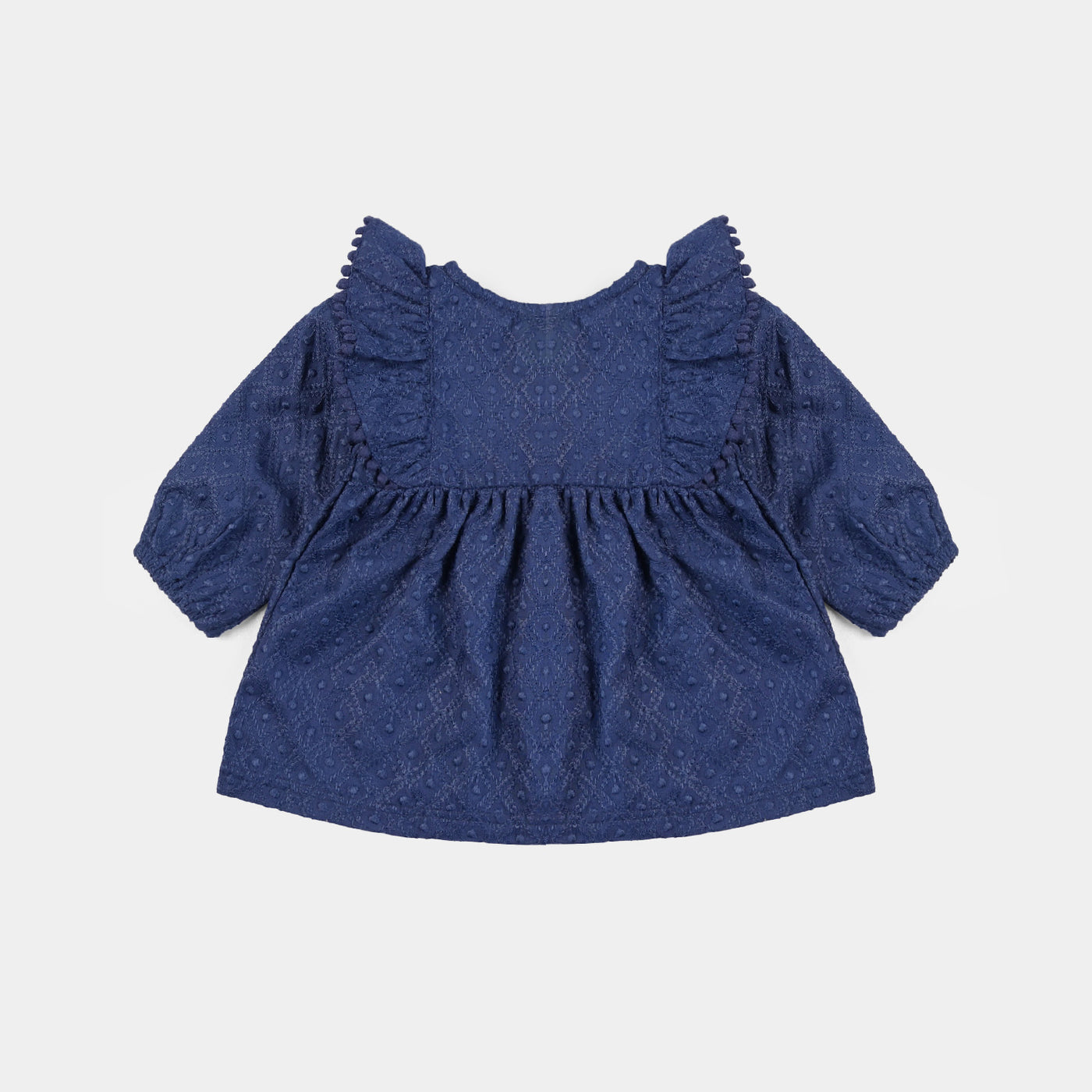 Infant Girls Chicken Kari Woven Suit -NAVY