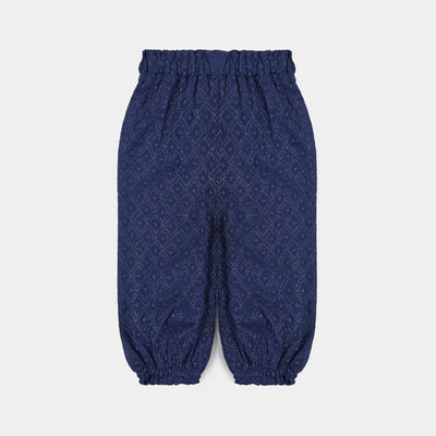 Infant Girls Chicken Kari Woven Suit -NAVY