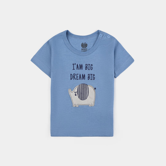 Infant Boys Cotton Interlock T-Shirt Dream-Blue