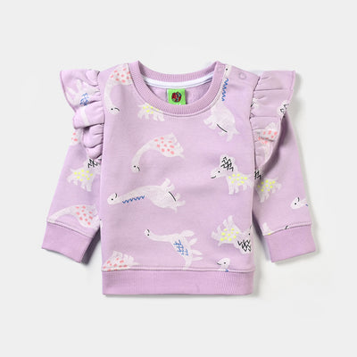 Infant Girls Fleece Knitted Suit Dino-L.Purple