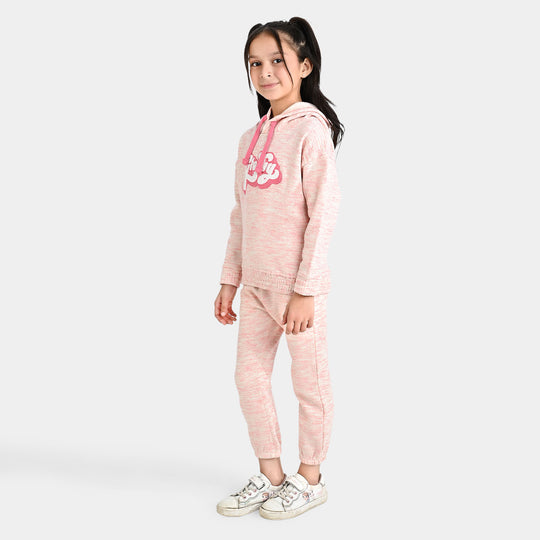 Girls Fleece 2 Piece Suit Groovy-Pink