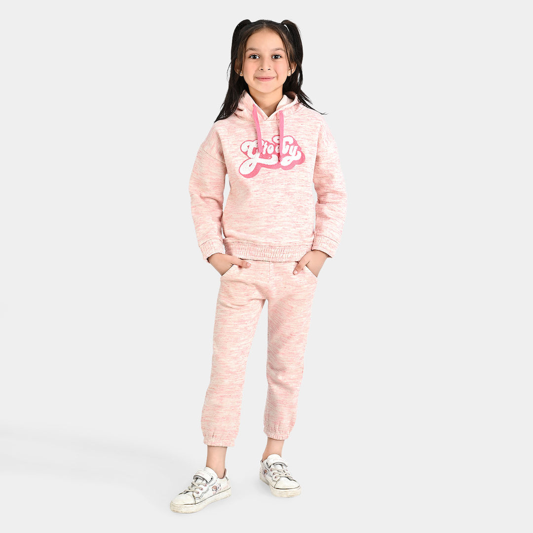 Girls Fleece 2 Piece Suit Groovy-Pink