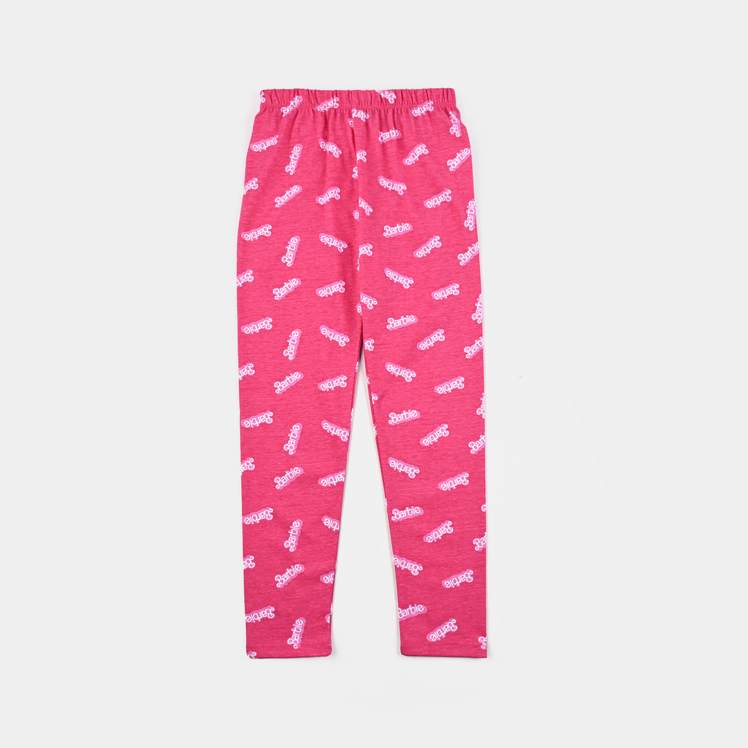 Girls Knitted Night Suit Printed-sachet Pink