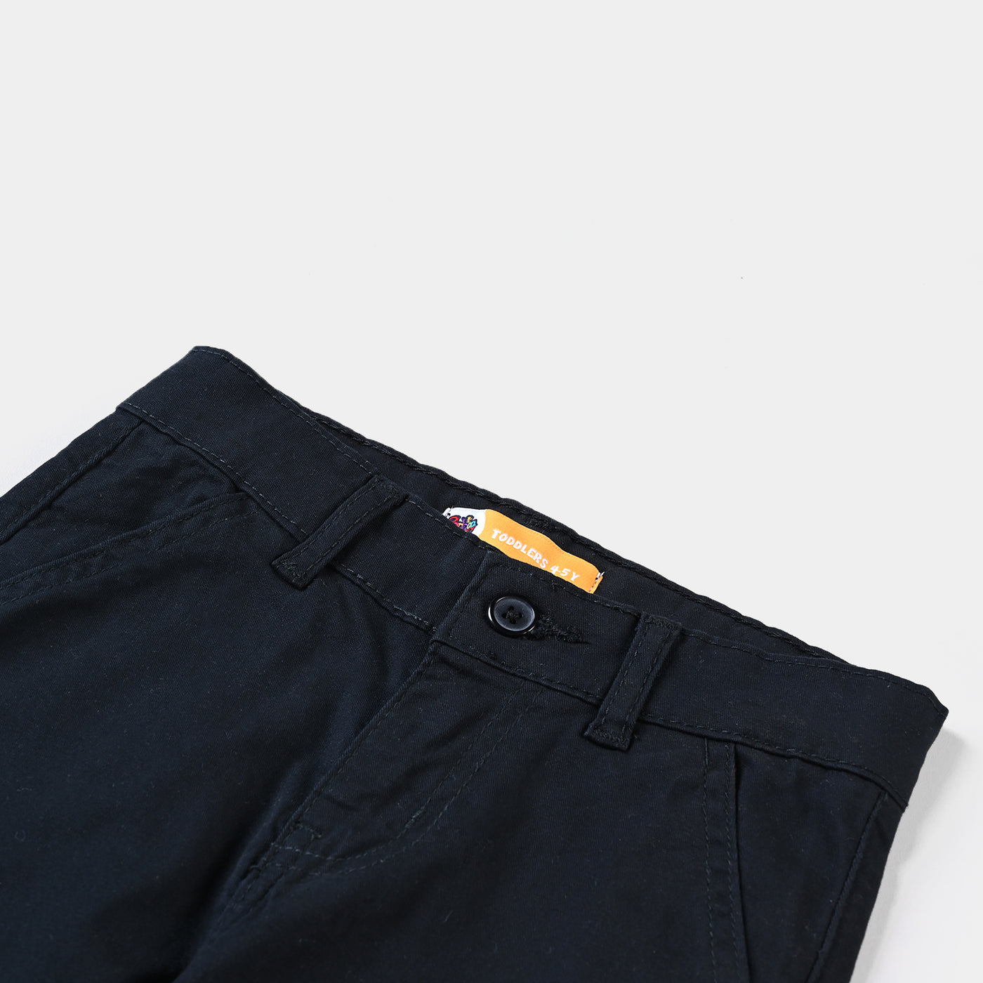 Boys Cotton Pant Solid-BLACK