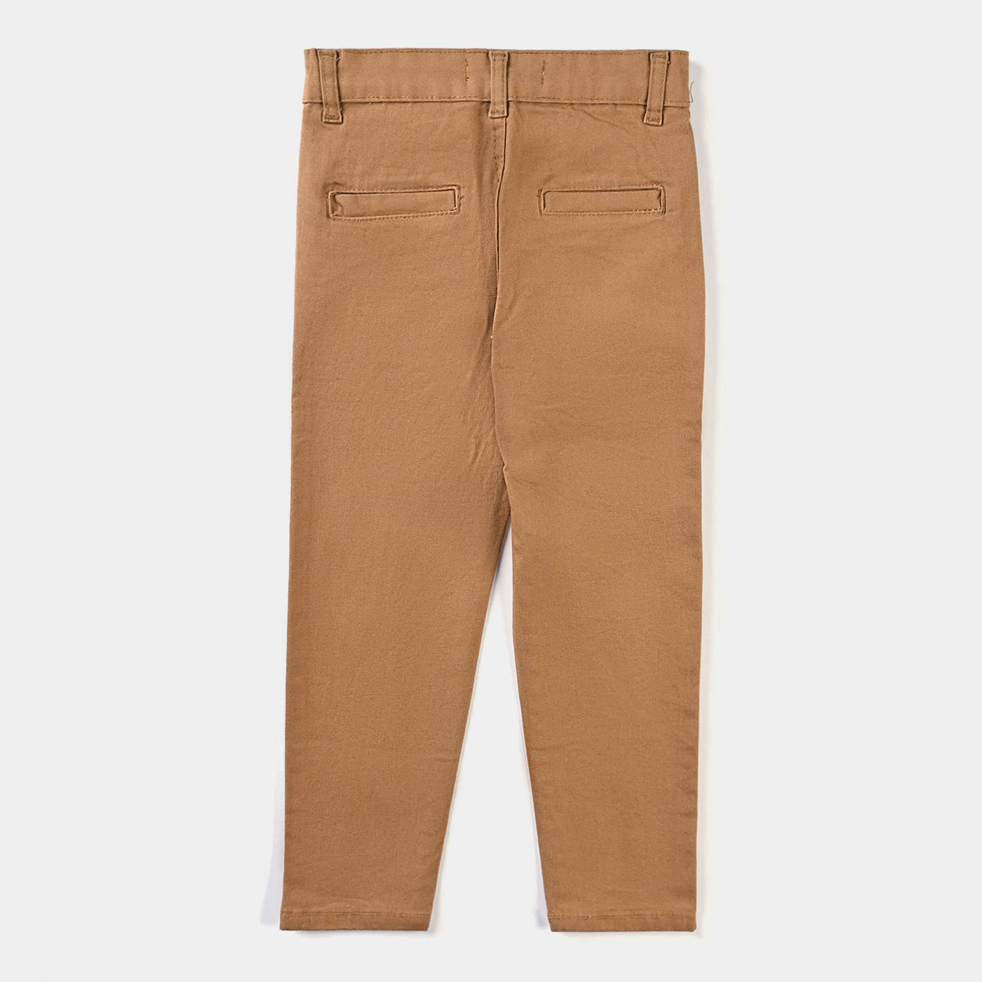 Boys Cotton Pant Solid-BROWN