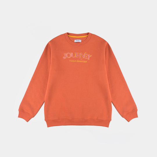 Teens Boys Fleece  Sweatshirt Journey-Apr.Orange