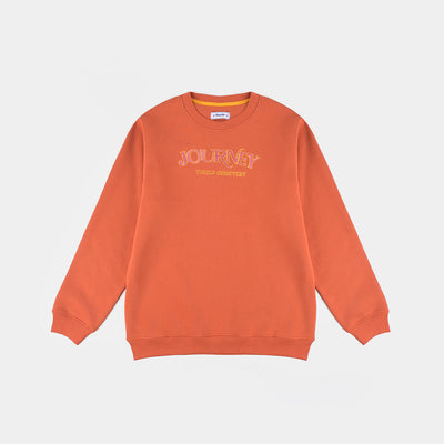 Teens Boys Fleece  Sweatshirt Journey-Apr.Orange