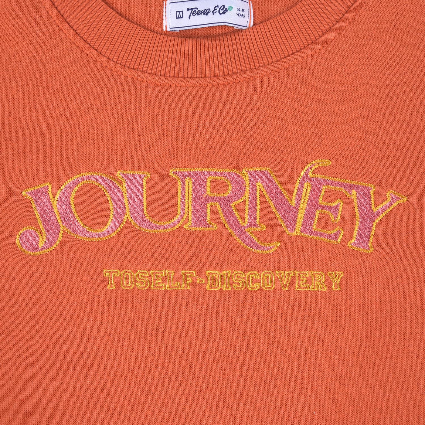 Teens Boys Fleece  Sweatshirt Journey-Apr.Orange