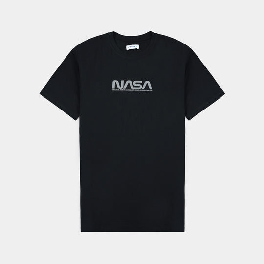 Teens Boys Lycra Jersey T-Shirt - Black/NASA