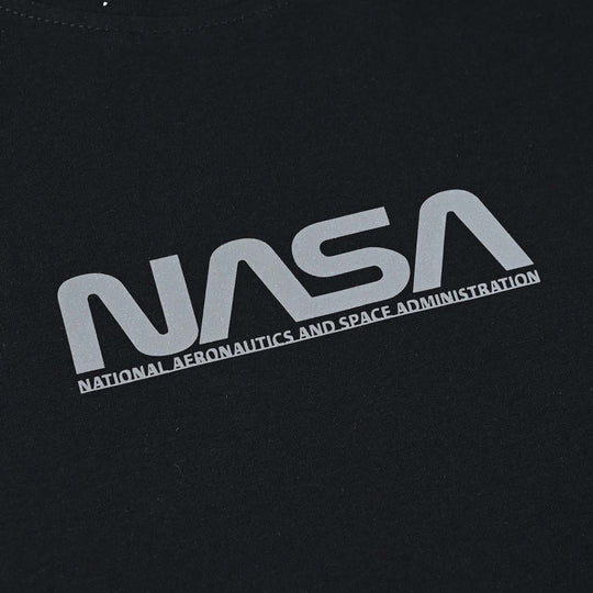 Teens Boys Lycra Jersey T-Shirt - Black/NASA