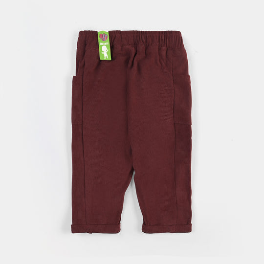 Infant Boys Corduroy Pant Good Times Ahead-Burgundy