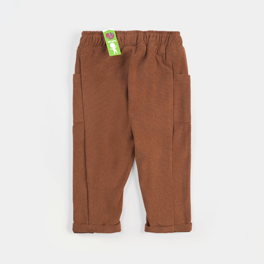 Infant Boys Corduroy Pant Good Times Ahead-Rust