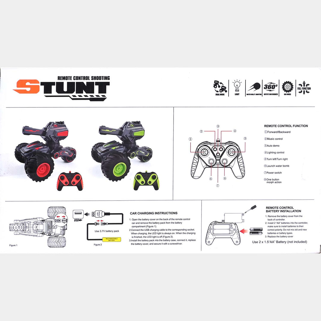Remote Control Stunt & Targeting Vehicle For Kids