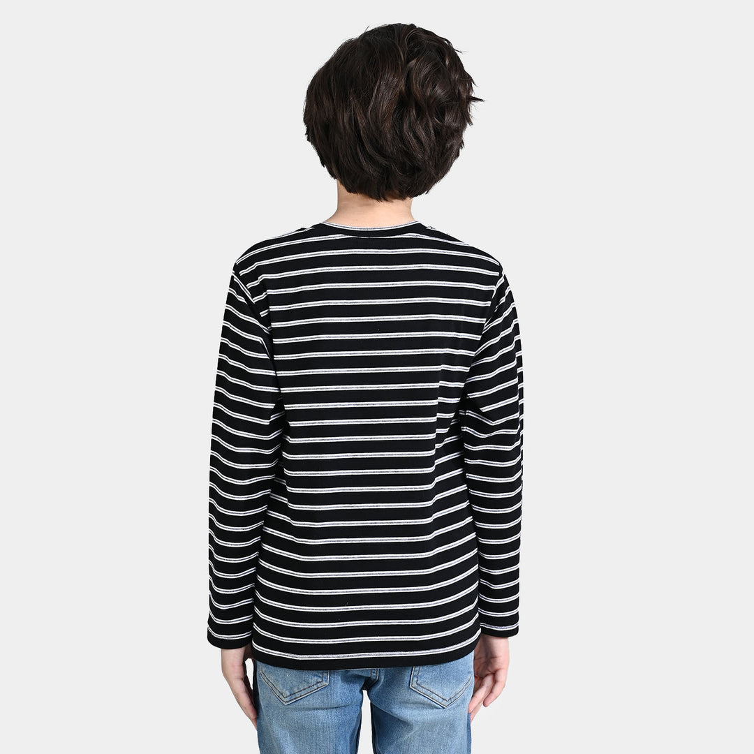 Boys Cotton Jersey T-Shirt F/S Born To Skate-NAVY