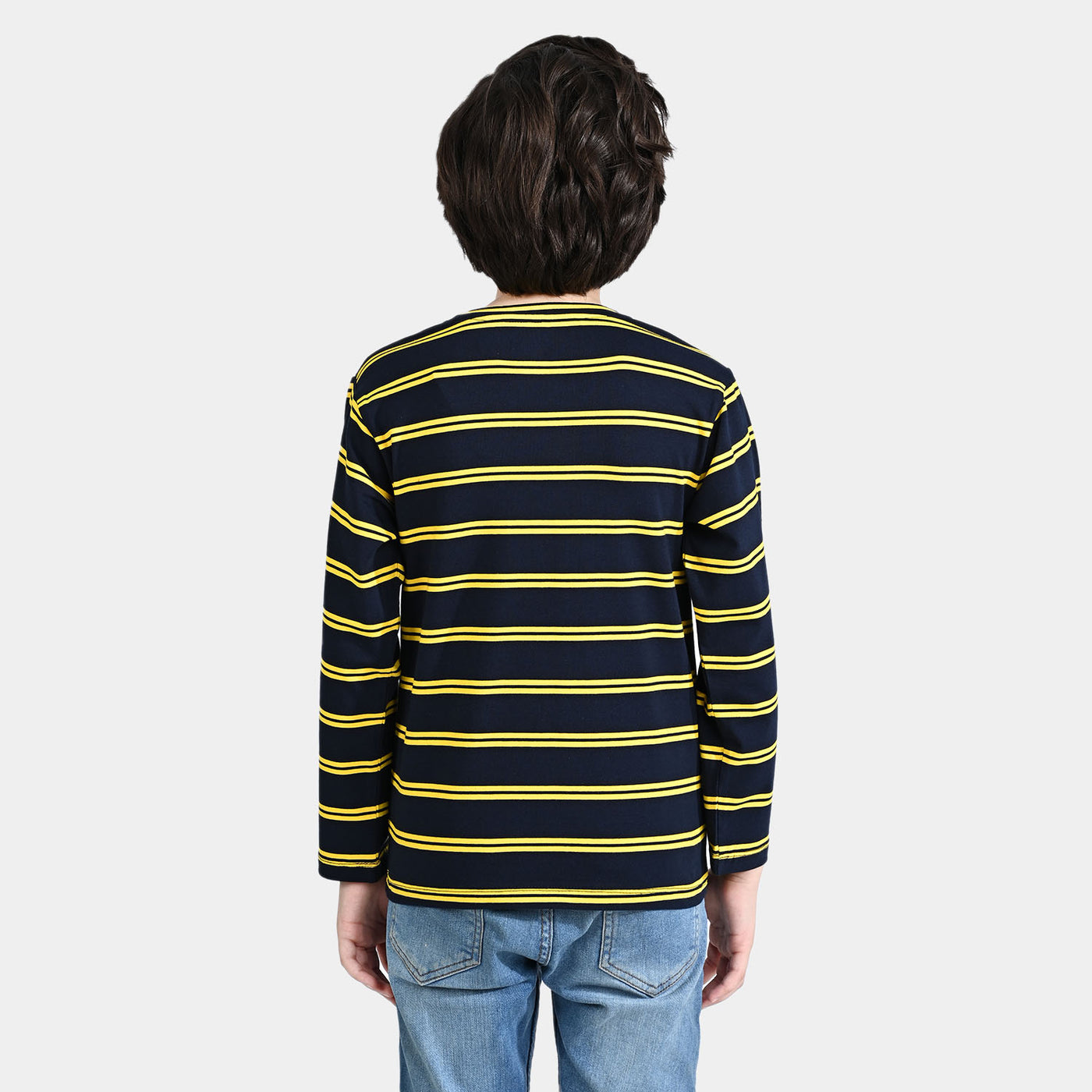 Boys Cotton Jersey T-Shirt F/S Crew Neck-Yellow