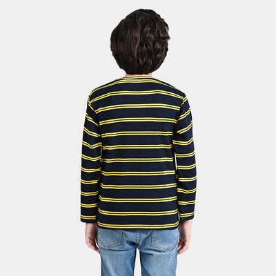 Boys Cotton Jersey T-Shirt F/S Crew Neck-Yellow