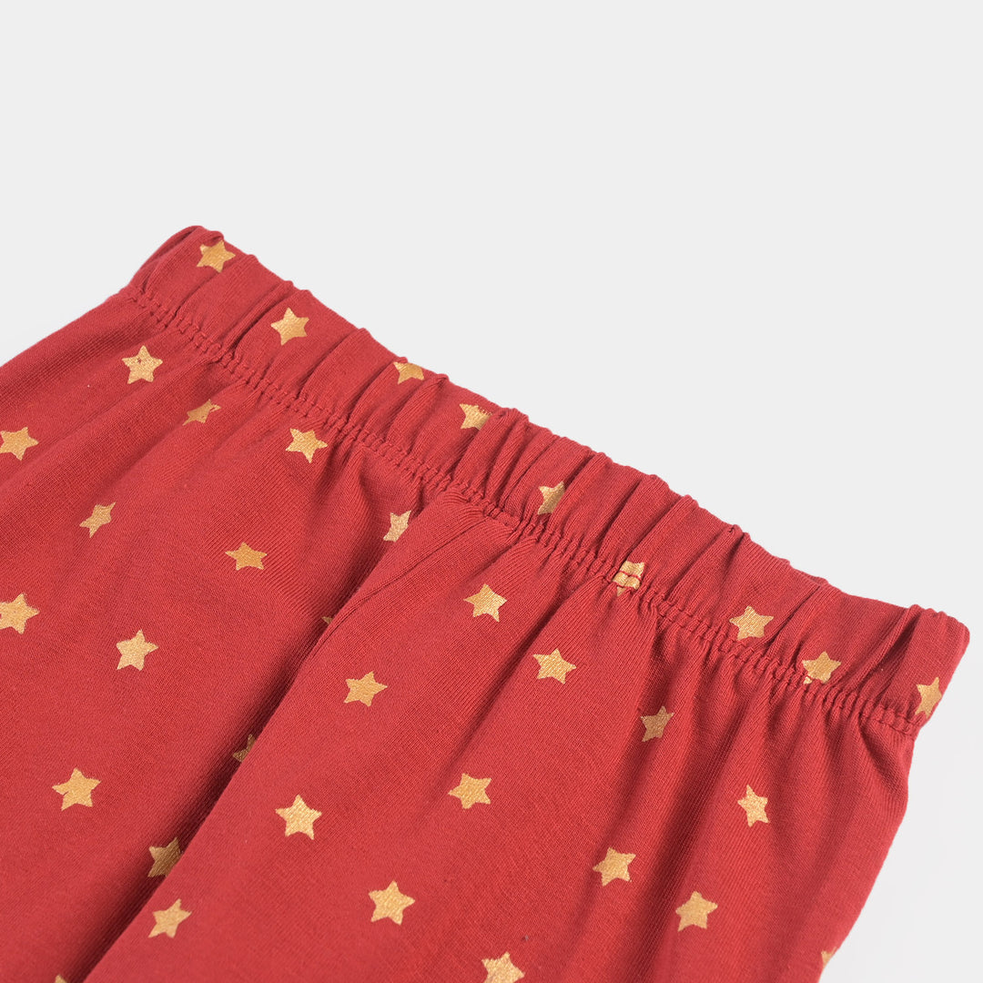 Infant Girls Lycra Jersey Printed Tights Star