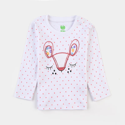 Infant Girls Cotton Interlock Knitted Suit Polka Dots-Shell Pink