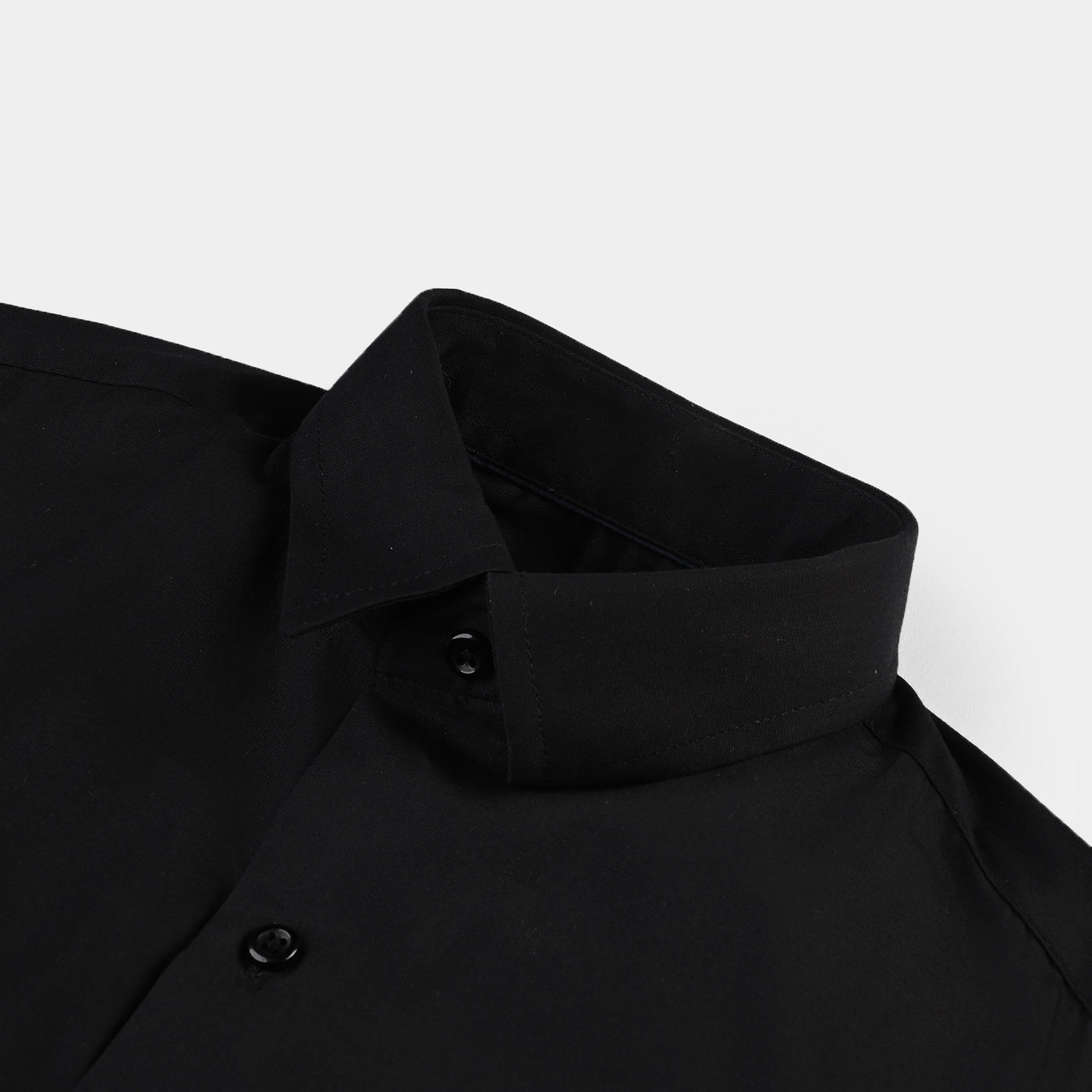 Boys Cotton Poplin Formal Shirt-BLACK