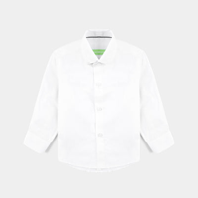 Infant Boys Cotton Poplin Formal Shirt-White