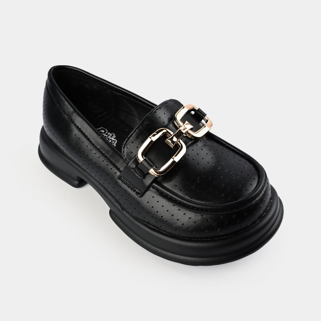 Girls Loafer 703-1-BLACK