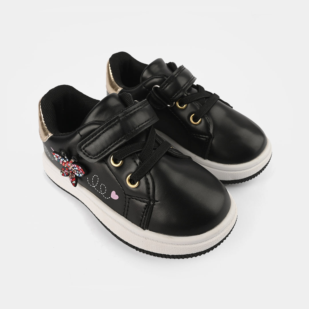 Girls Sneaker 703-6-Black/Golden