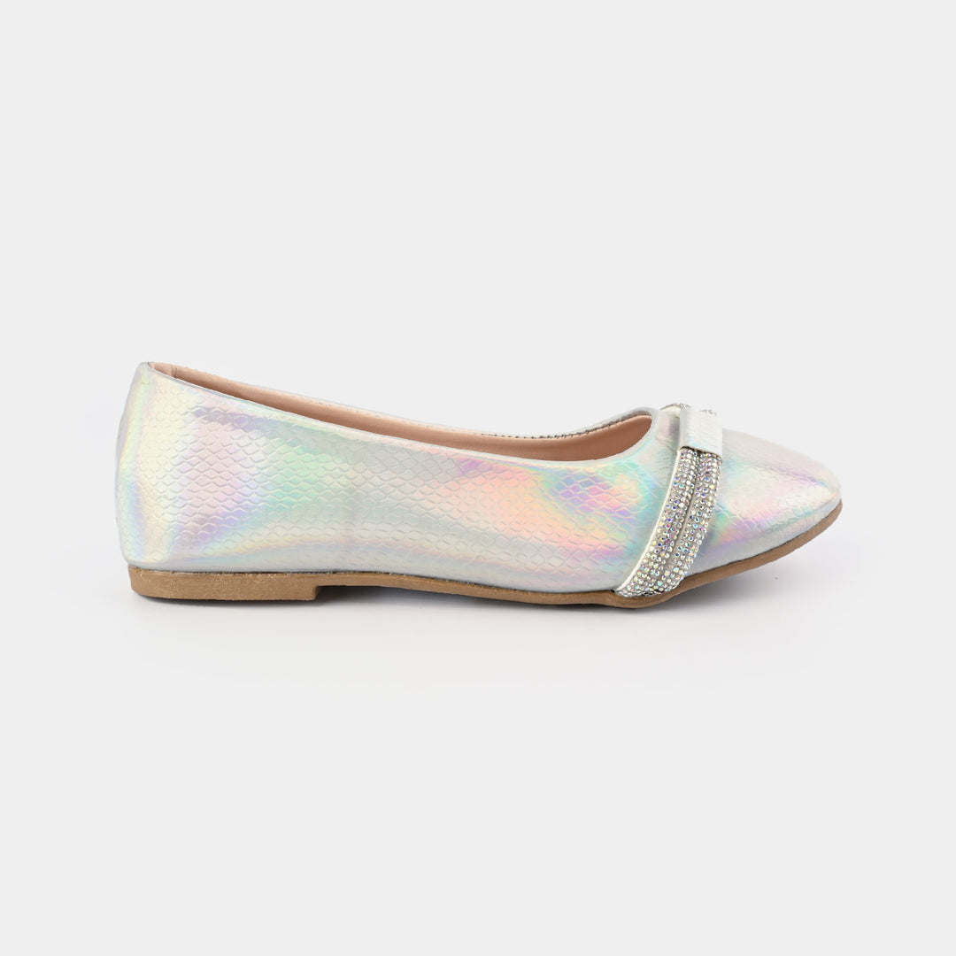 Girls Pumps 1312-SILVER