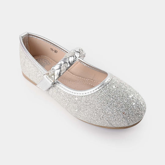 Girls Pumps 11-27-SILVER