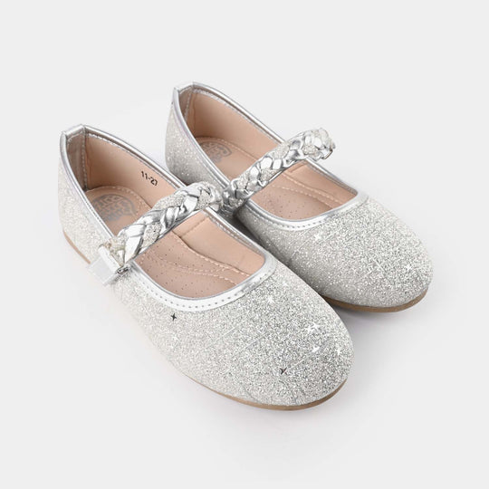 Girls Pumps 11-27-SILVER