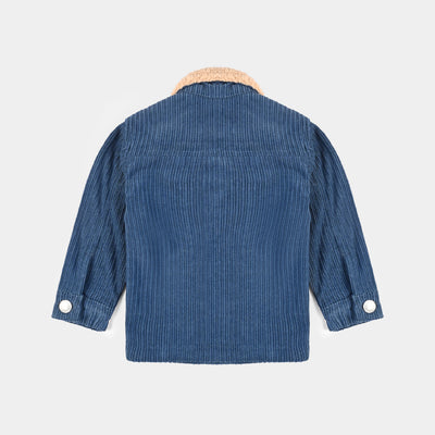 Infant Boys Corduroy Woven Jacket Bear-Blue