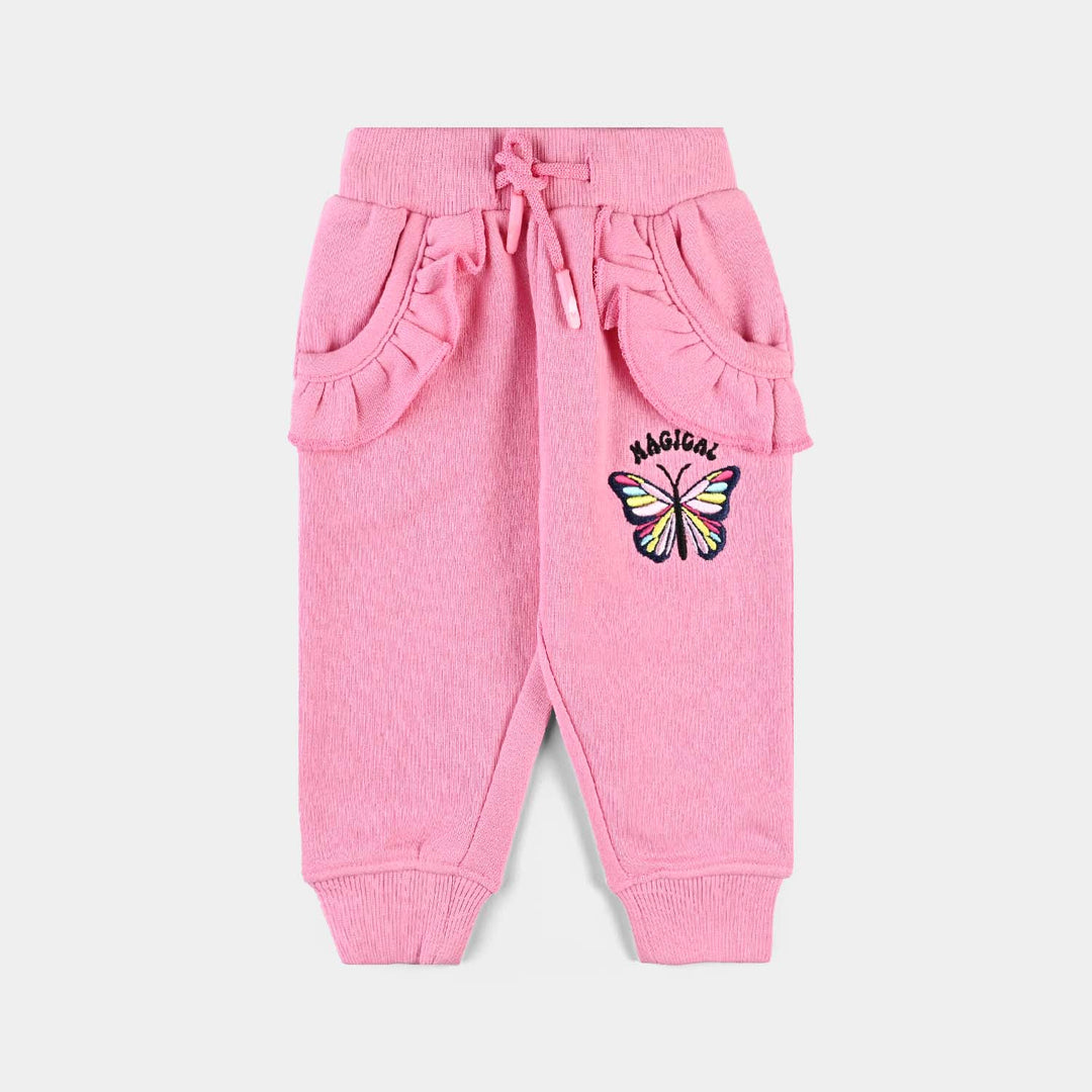 Infant Girls Cotton Terry Pyjama Magical-Sachet Pink