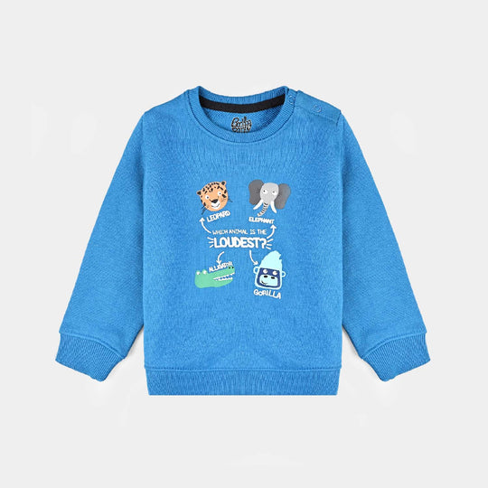 Infant Boys Cotton Terry Sweatshirt Loudest-Blue