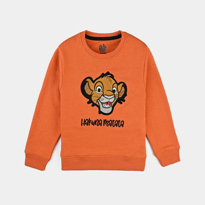 Boys Cotton Terry Sweatshirt Lion