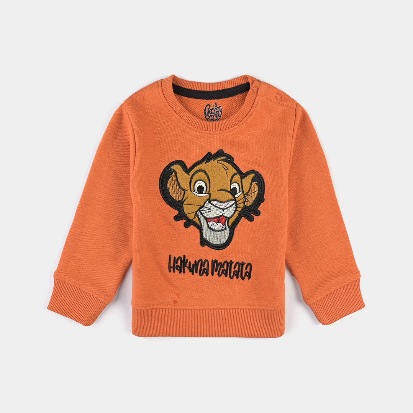 Infant Boys Cotton Terry Sweatshirt Lion- Rust