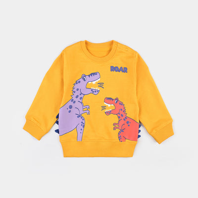 Infant Boys Cotton Terry Sweatshirt Dino-Citrus